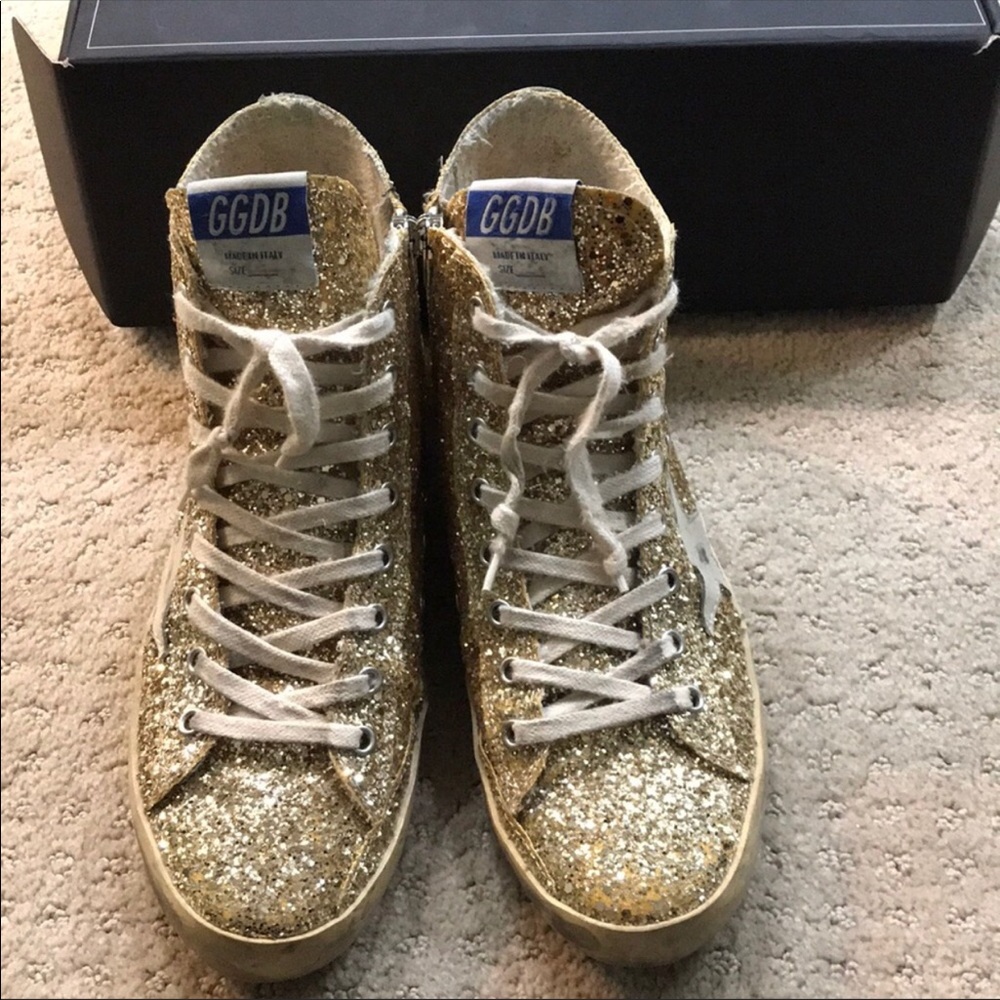 Golden Goose Francy in Gold Glitter